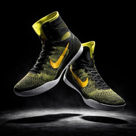 Nike Kobe IX Elite High Volt Gold Black Men’s 14 Excellent Cond No Box630847-077